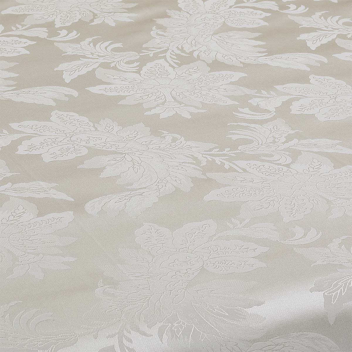 Elegante copriletto estivo matrimoniale in tessuto damascato beige