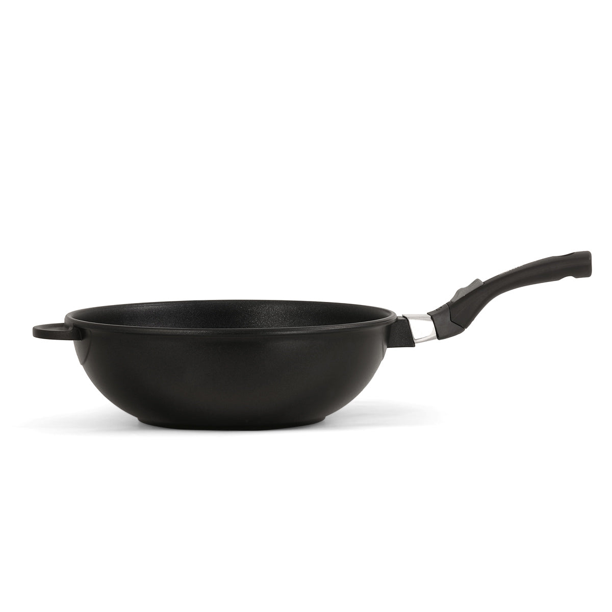 Padella wok antiaderente ad induzione grande da 32 cm con manico estraibile - King Pro