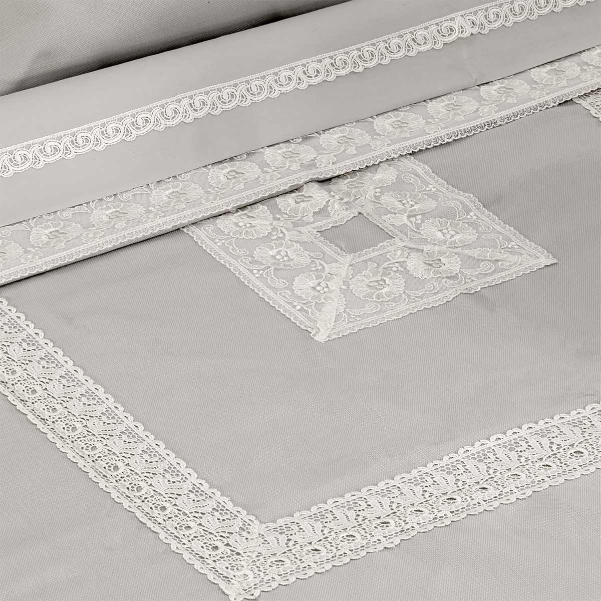 Prestigioso primo letto dal design moderno di colore grigio - Aura