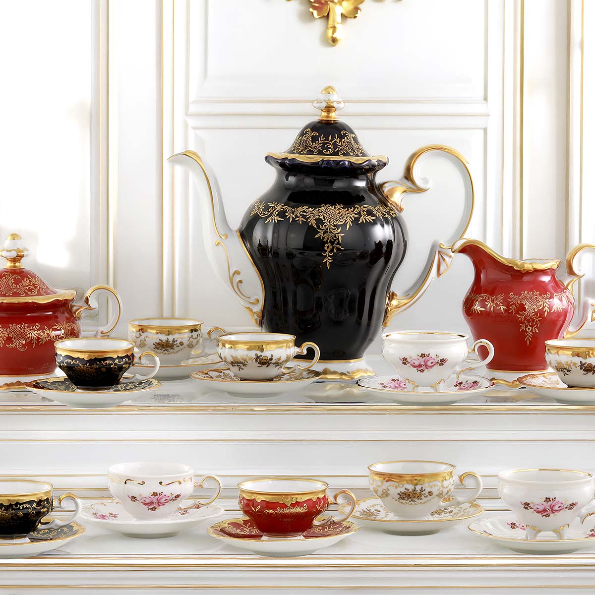 Servizio caffè in porcellana artigianale tedesca - Caterina