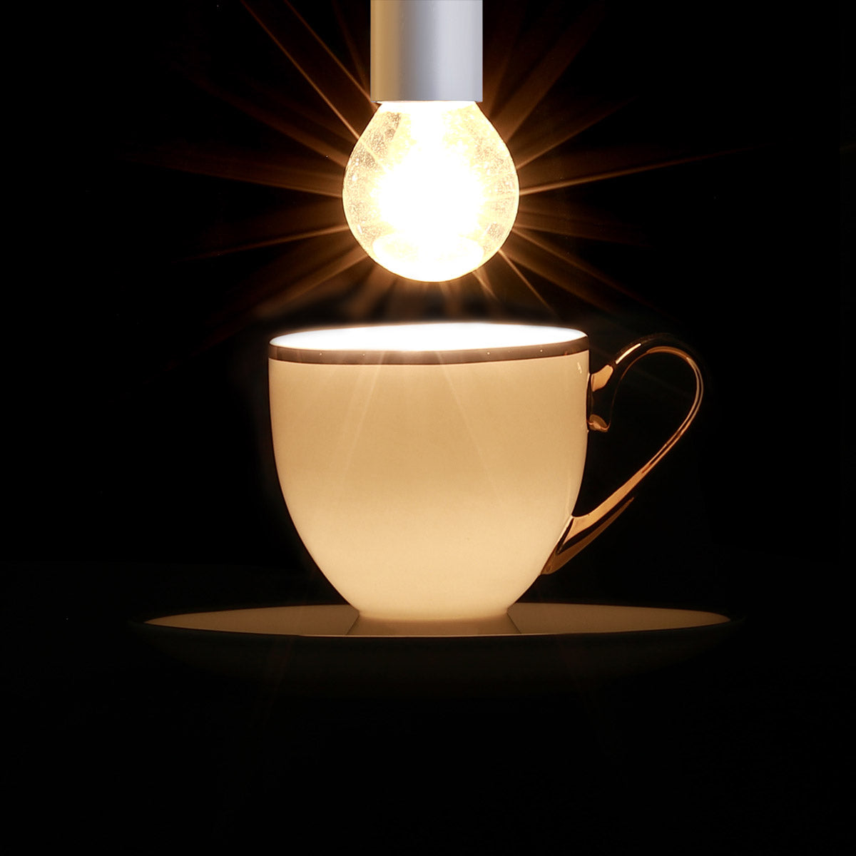 Servizio tazze caffè in porcellana trasparente finissima fine bone china con decoro filo argento - Avant