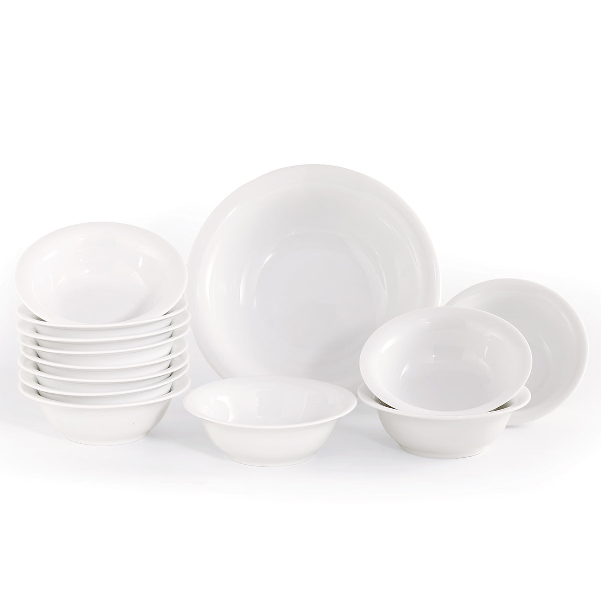 Set coppette antipasti macedonia o gelato in fine porcellana bianca - White