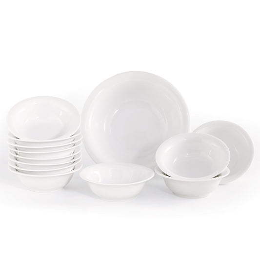 Set coppette antipasti macedonia o gelato in fine porcellana bianca - White