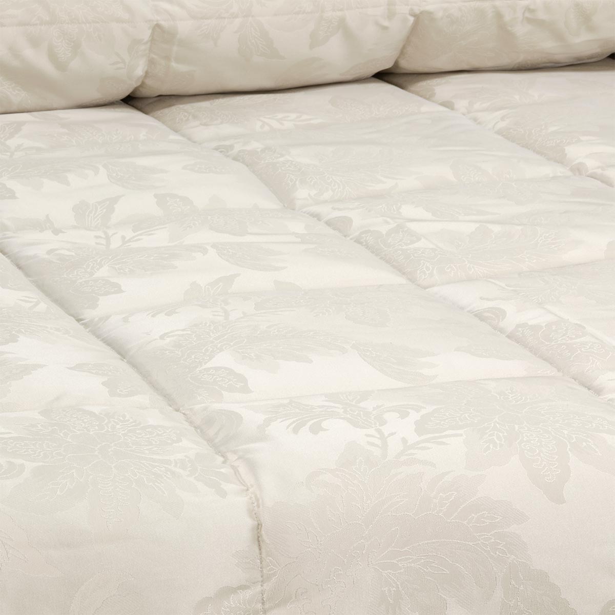 Trapunta matrimoniale pesante invernale damascata beige dallo stile contemporaneo