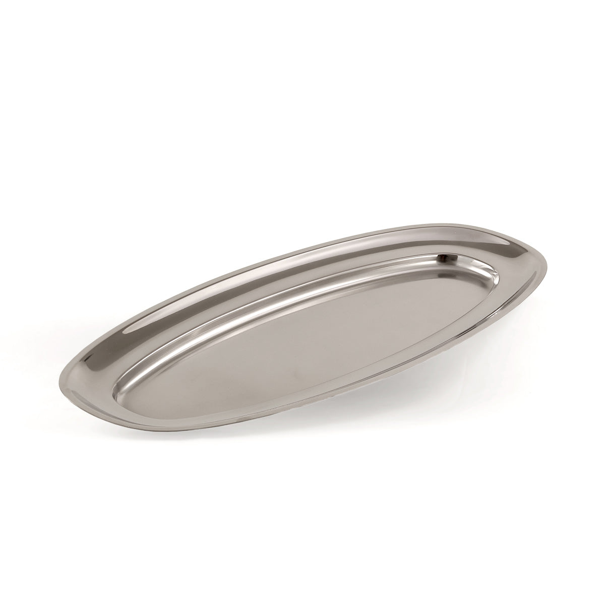 Vassoio ovale da portata in acciaio inox 45 - 52 - 60 cm