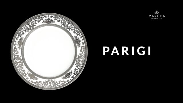 Servizio caffè antico in fine porcellana con decoro platino - Parigi