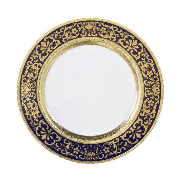 Completo piatti in porcellana con decorazione classica oro e blu - Royal