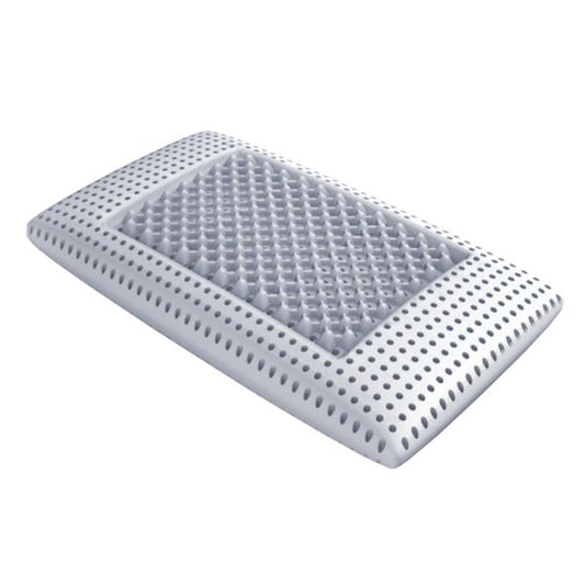 Cuscino in lattice basso 12 cm con federa in fibra d'argento - Naturatek