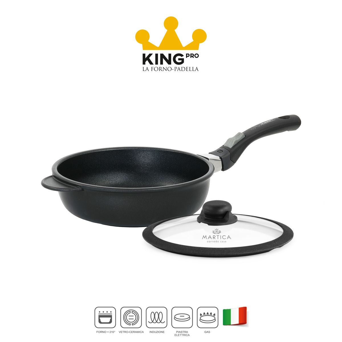 RIOVARM RIOVARM Padella antiaderente a induzione da 24 cm, padella in RIOVARM RIOVARM Padella antiaderente a induzione da 24 cm, padella in