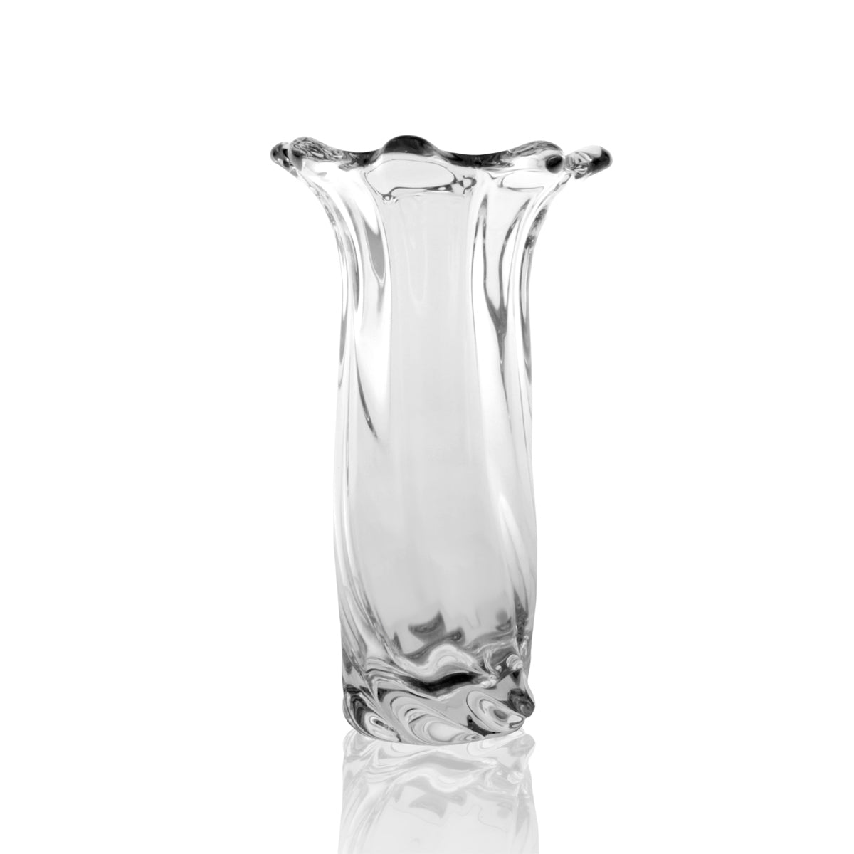 Prestigioso vaso artigianale in cristallo al piombo interamente prodotto a mano