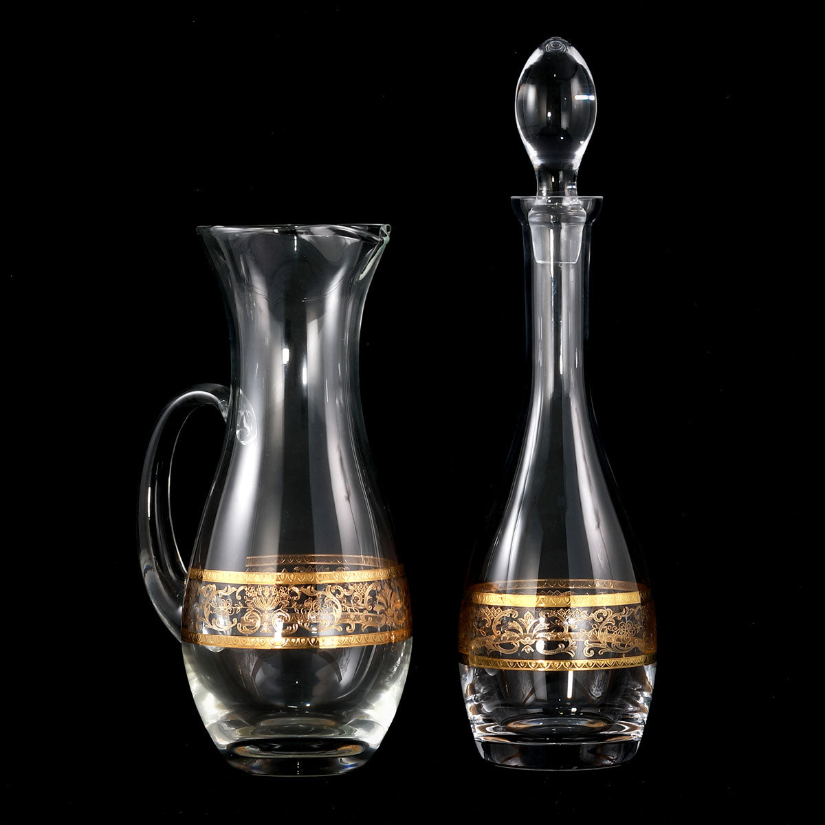 Servizio bicchieri con brocca e bottiglia lussuosa classico decorazione in oro - Royal