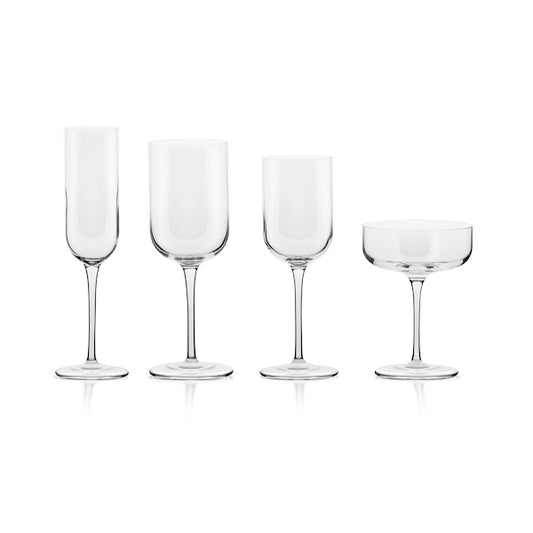 Servizio di bicchieri a calice 50 pezzi moderno liscio - Letizia