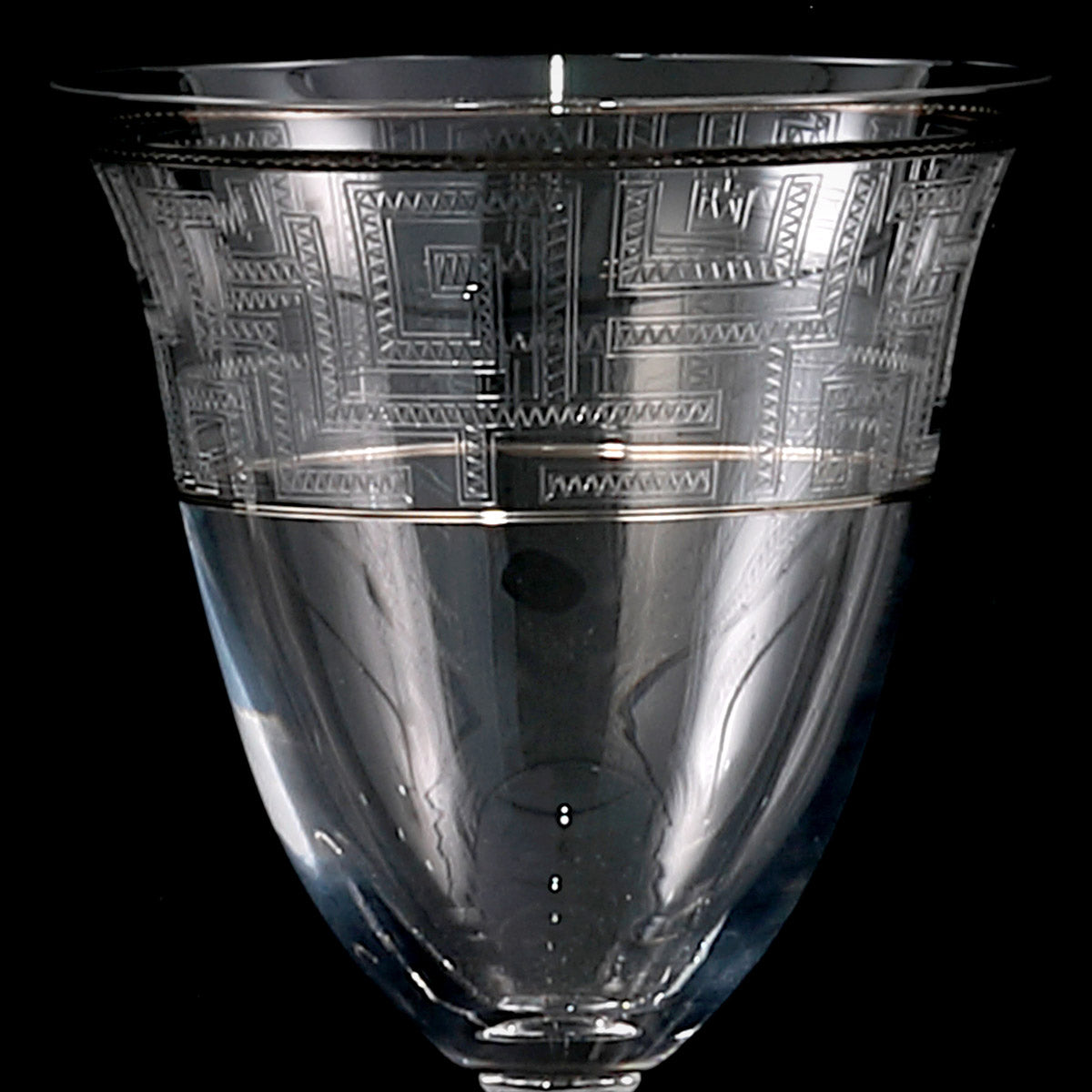 Servizio bicchieri in cristallo filo platino - Firenze