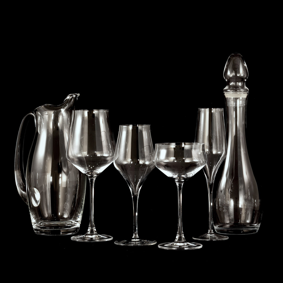 Servizio bicchieri degustazione 50 pezzi dal design moderno in cristallo - Sabrina