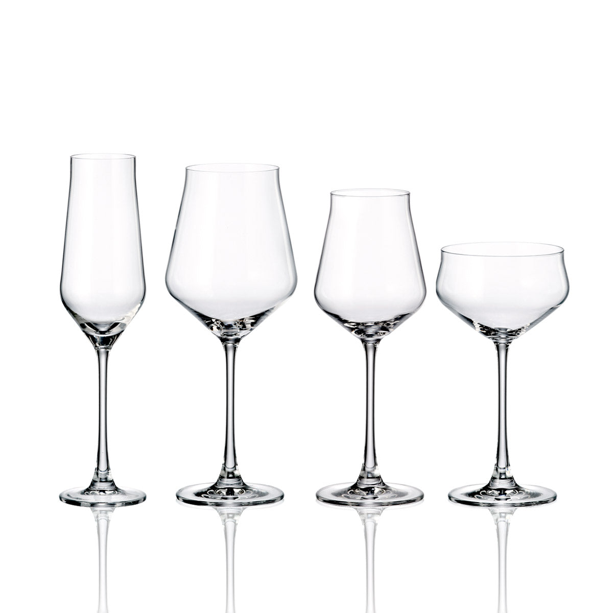 Servizio di bicchieri a calice 50 pezzi dal design moderno e lineare - Sabrina
