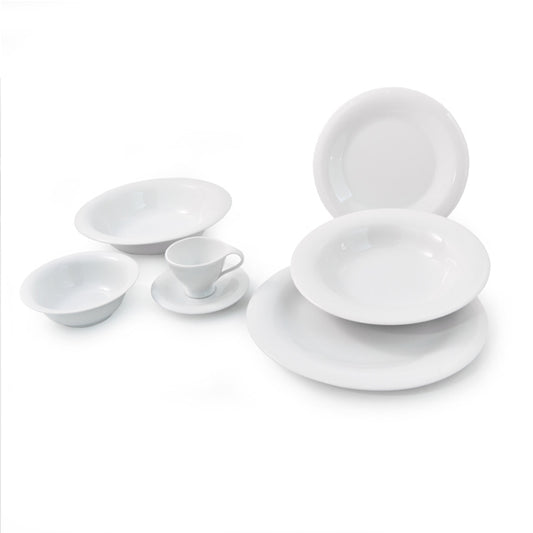 Servizio piatti 37 pezzi in porcellana bianca - White
