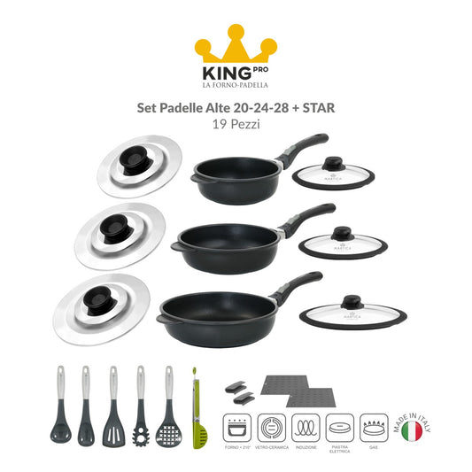 MARTICA Batteria di pentole ad induzione Antiaderente colossale - King PRO  Star : : Casa e cucina