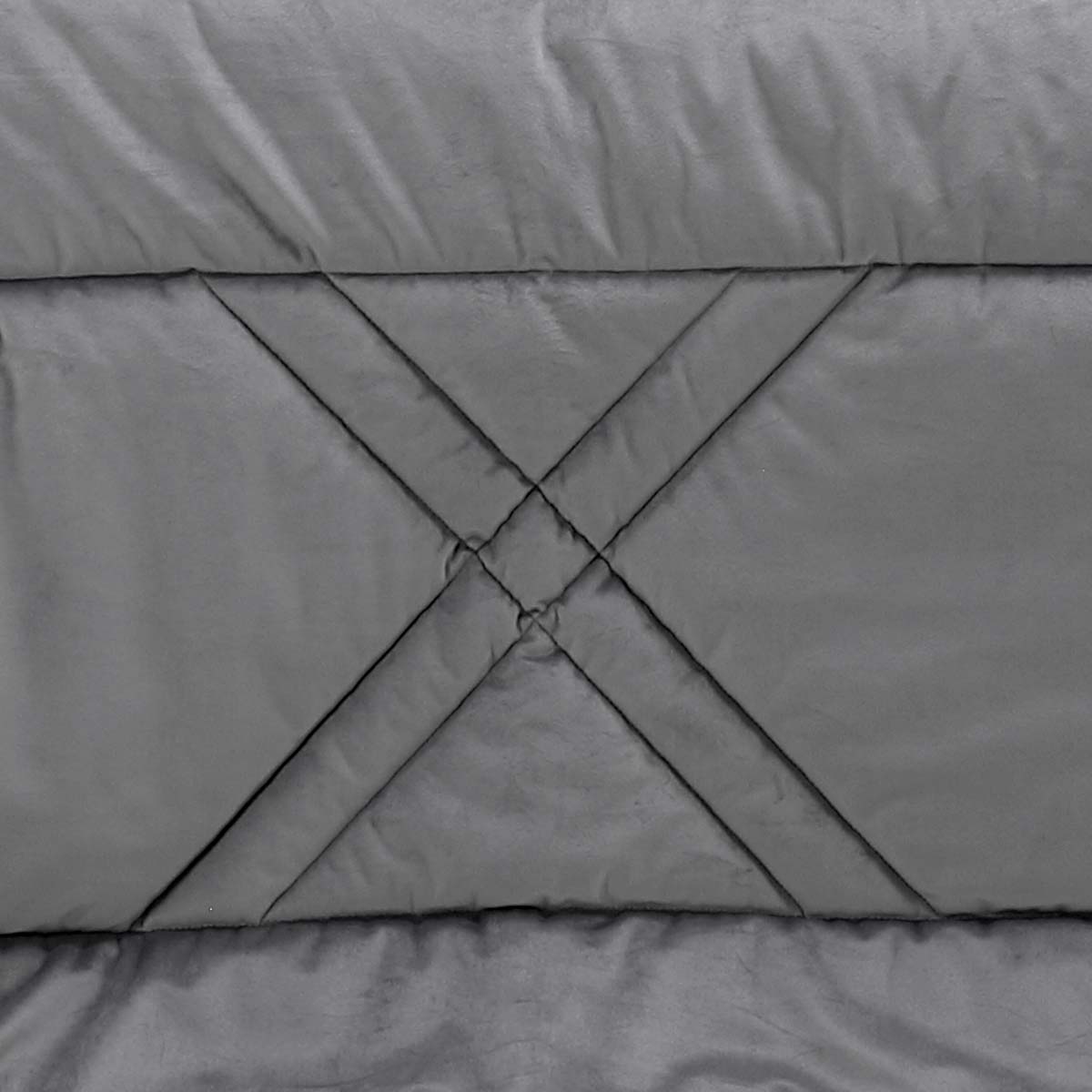 Trapunta letto invernale anallergica moderna di colore grigio a rombi