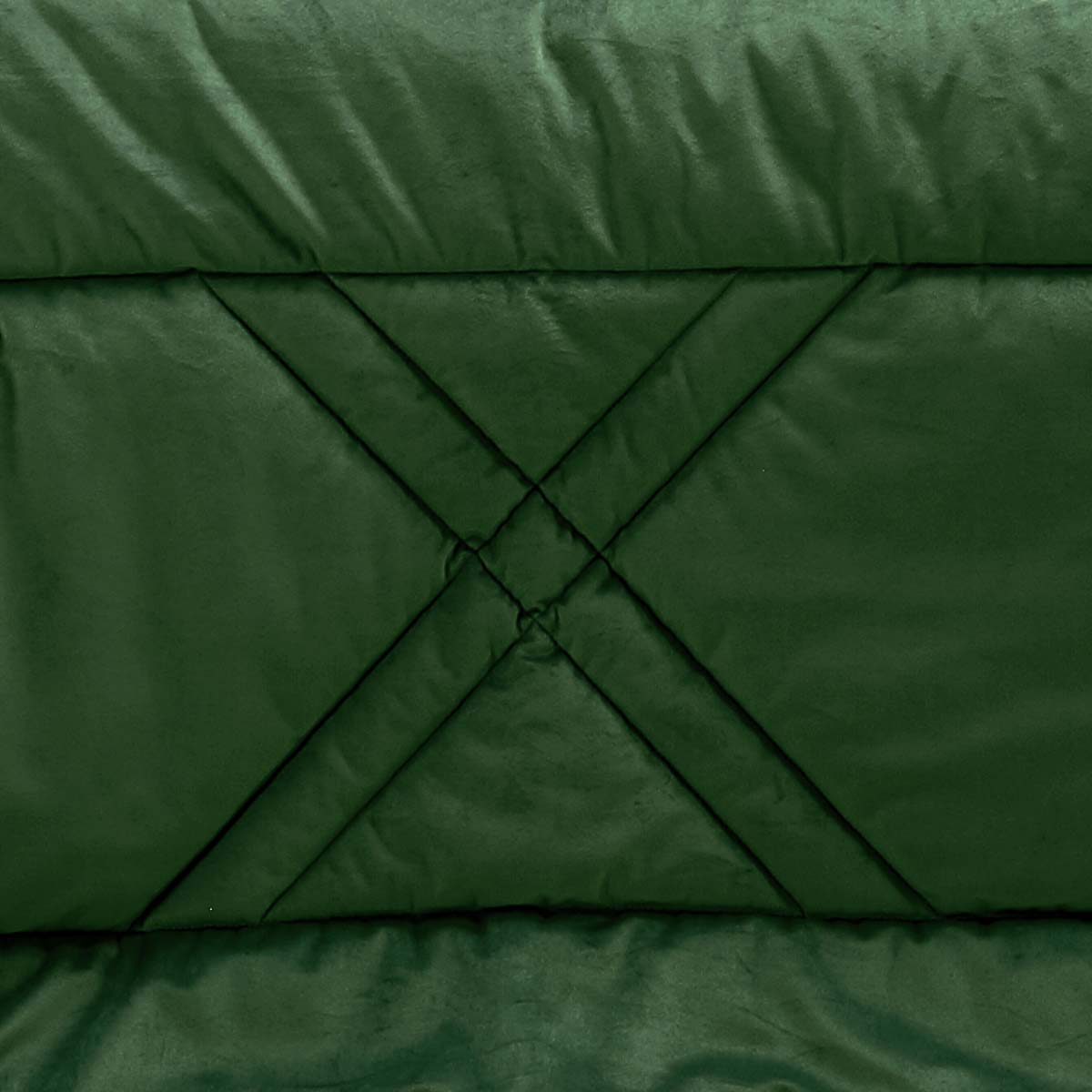 Trapunta letto invernale anallergica moderna di colore verde a rombi